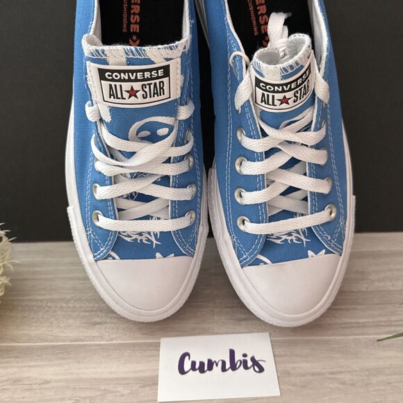 Converse by YOU CTAS Lift Platform Low Blue White Women's 7.5 NEW A09104C - Picture 3 of 8